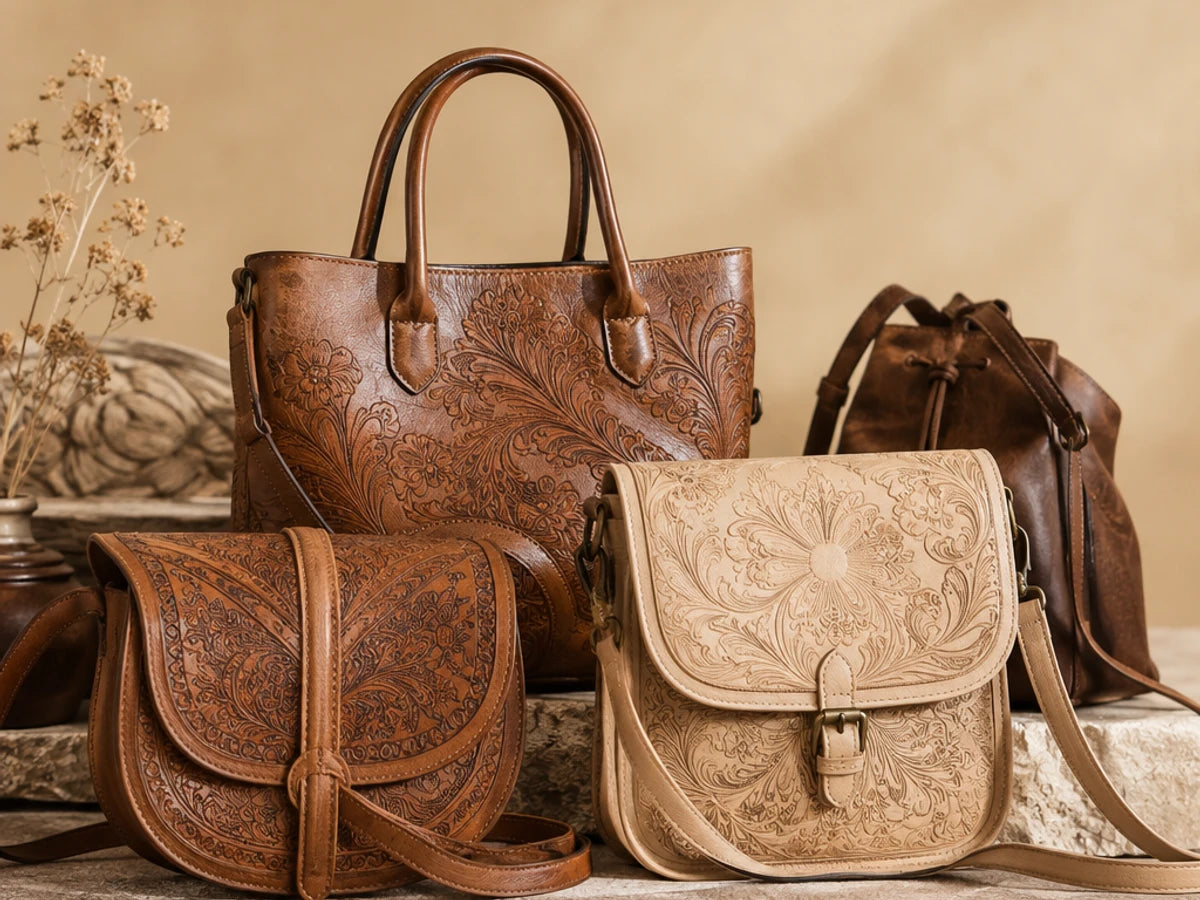 Embossed vs Hand-Tooled Leather Bags: How to Tell the Difference