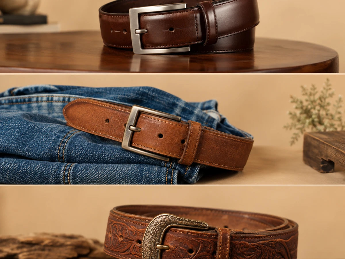 Men's Belt Styles: Formal, Jeans and Western, and How to Wear Each