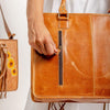 Handcrafted Tooled Leather Cowhide Tote | Western Floral Bag