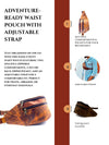 Bohemian leather belt bag hands-free style by Ya Qalbi
