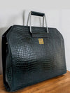 Premium leather office bag side angle by Ya Qalbi