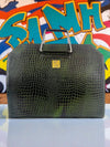 Croc-pattern leather work bag for professionals by Ya Qalbi