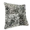 Cowhide Pillow Cover: Patchwork Leather Accent Pillow, 46cm