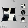 Cowhide Pillow Cover: Genuine Leather Patchwork Cushion, 46x46cm