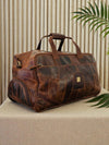 Ya Qalbi Extra Large Genuine Leather Duffle Bag with Double Shoe Compartment – Hand-Stitched Travel Weekender