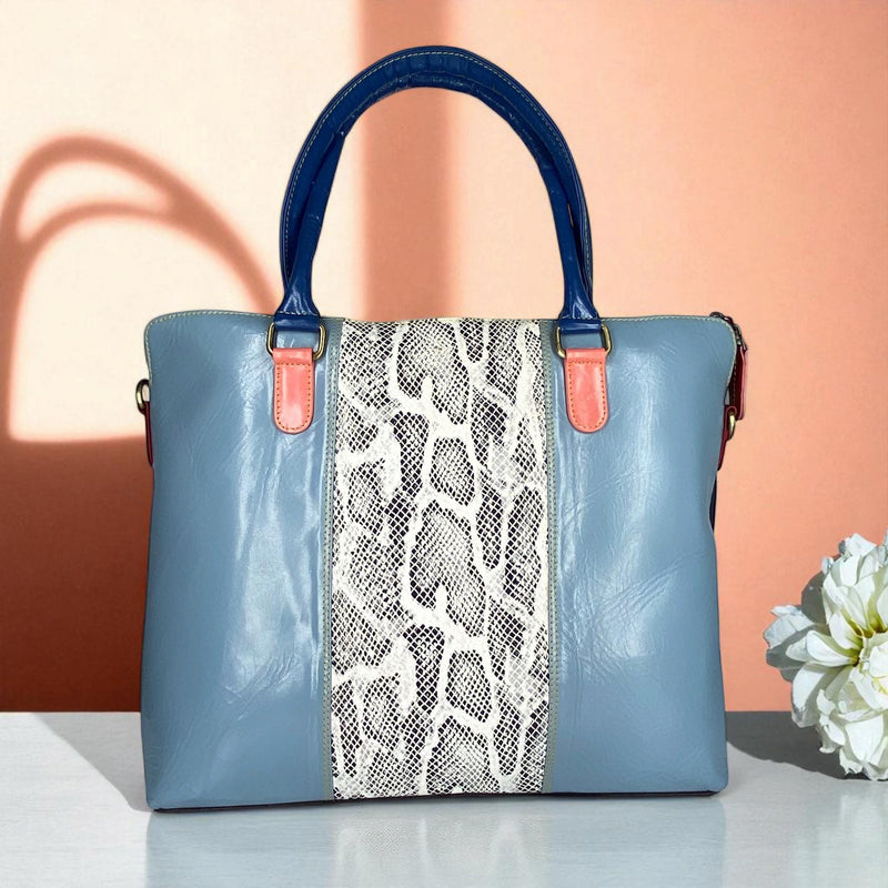 Colourful Leather Tote Bag: Bohemian Crossbody