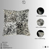 Cowhide Pillow Cover: Patchwork Leather Accent Pillow, 46cm