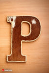 Cowhide Alphabet Letter: Rustic Western Decor, Custom Initial