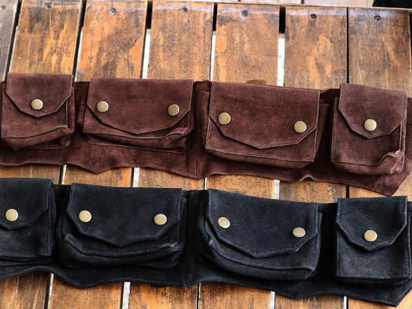 Handmade Leather Belt Pouch: Travel Utility Belt, Hands-Free Convenience