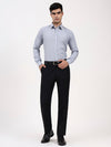 Men’s Tailored Office Shirt – Grey Thin Stripes, Solid Elegance