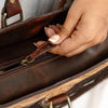 Handmade Cowhide Sunflower Leather Tote | Tooled Leather Western Purse