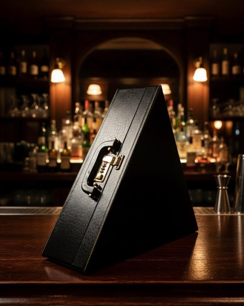 Portable Leather Cocktail Bar Set with Tools