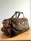 Brown Genuine Hard Wax Leather Duffle Bag with Shoe Compartment | Travel - Ready Weekender