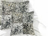 Cowhide Pillow Cover: Patchwork Leather Accent Pillow, 46cm