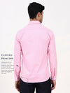 Classic Men’s Pink Check Shirt | Tailored Fit with Pocket & Regular Cuffs
