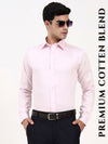 Men’s Cotton-Satin Blend Pastel Pink Formal Shirt | Tailored Solid for Office & Special Occasions