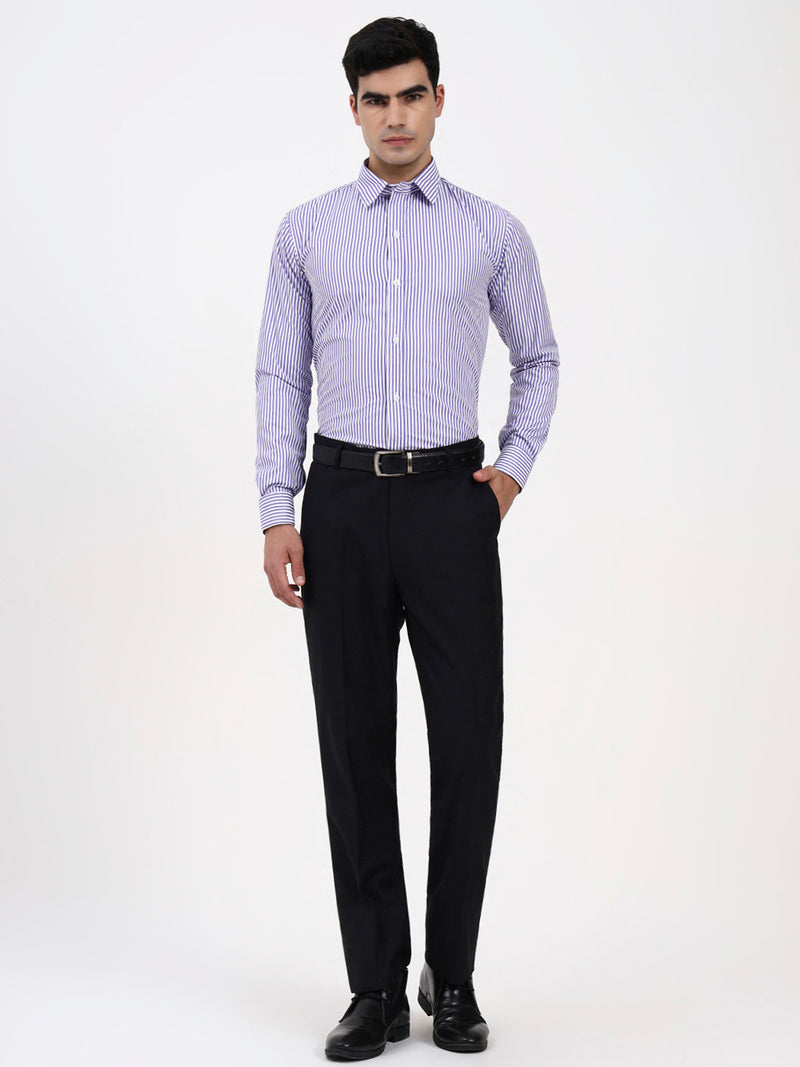 Men’s Designer Blue Formal Shirt | Tailored Fit French Cuffs