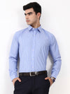 Men’s Designer Blue Thin Stripe Shirt | Tailored Fit Formal Office Wear