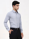 Men’s Designer Grey Stripe Shirt | Tailored Fit Office Wear