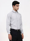 Men’s Designer Grey Striped Cotton Shirt | Tailored Elegant Work & Event Style