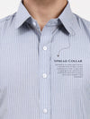 Men’s Grey Striped Formal Shirt | Tailored Fit Professional Style