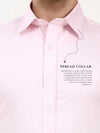 Men’s Pastel Pink Formal Shirt | Tailored Fit Cotton-Satin for Office & Occasions