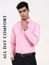 Men’s Pink Check Shirt | Tailored Fit Cotton with Regular Cuffs & Chest Pocket