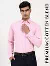 Men’s Pink Striped Cotton Formal Shirt | Tailored Fit with French Cuffs for Office & Events