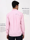 Men’s Pink Striped Formal Cotton Shirt | Tailored Fit Office & Event Style