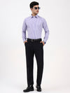 Men’s Solid Blue Cotton Formal Shirt | Tailored Fit with French Cuffs