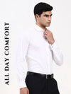Men’s Tailored Cotton-Satin Formal Shirt | Solid Design with French Cuffs