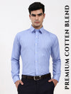 Men’s Tailored Fit Office Shirt | Blue Thin Stripes for Office & Special Occasions