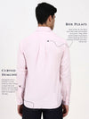 Men’s Tailored Fit Pastel Pink Formal Shirt | Premium Cotton-Satin Blend