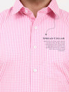 Men’s Tailored Fit Pink Checked Shirt | Smart Casual with Pocket