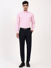 Men’s Tailored Fit Pink Striped Cotton Formal Shirt | French Cuff Elegance