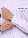 Men’s Tailored Fit Purple Gingham Cotton Shirt | Work to Weekend Wear