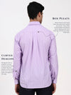 Men’s Tailored Fit Purple Stripe Office Shirt | Classic Elegance