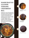 Circular leather women's crossbody designer sling by Ya Qalbi