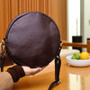 Ya Qalbi Hair-On Leather Circular Crossbody Bag | 24cm Sling with 125cm Adjustable Strap