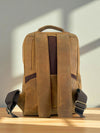 Leather laptop backpack full-grain travel bag unisex by Ya Qalbi