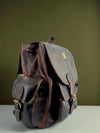Ya Qalbi Premium Full Grain Brown Leather Backpack | Classic Style with Brass Lock