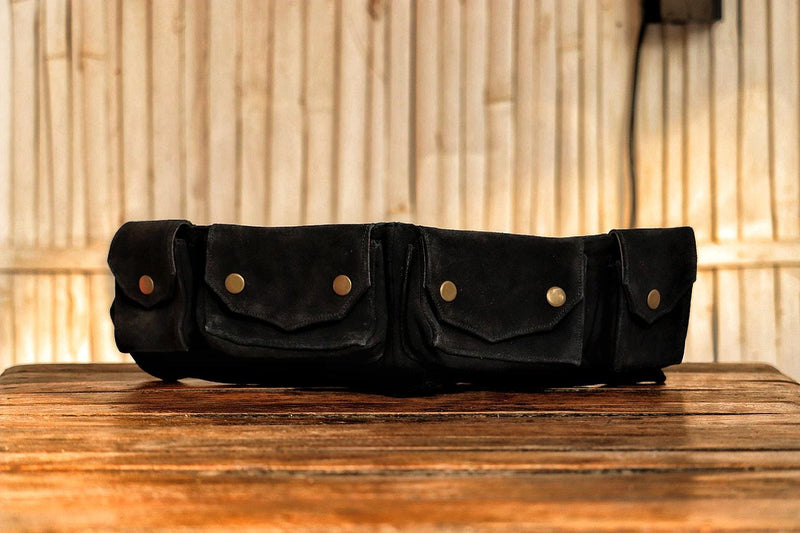 Handmade Leather Belt Pouch: Travel Utility Belt, Hands-Free Convenience