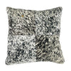 Cowhide Pillow Cover: Patchwork Leather Accent Pillow, 46cm