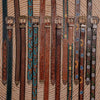 Handmade unisex cowboy belt with solid brass designer western buckle