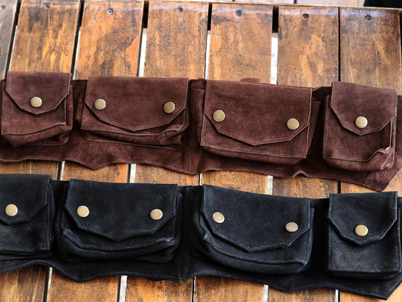 Handmade Leather Belt Pouch: Travel Utility Belt, Hands-Free Convenience