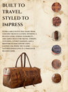 Handcrafted leather carry-on bag with shoulder strap by Ya Qalbi