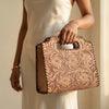 Premium Western leather top-handle bag by Ya Qalbi