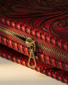Red Western leather clutch tote styled by Ya Qalbi