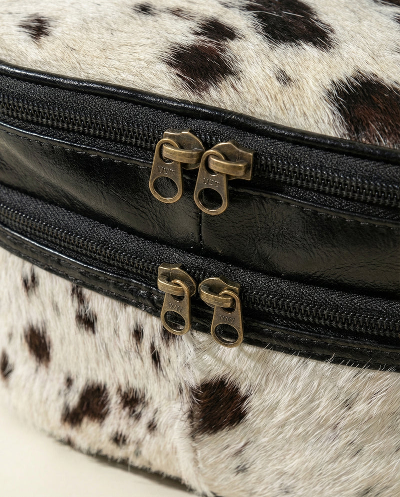 Premium cowhide leather beauty case by Ya Qalbi