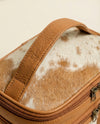 Premium hair-on leather cosmetic case by Ya Qalbi